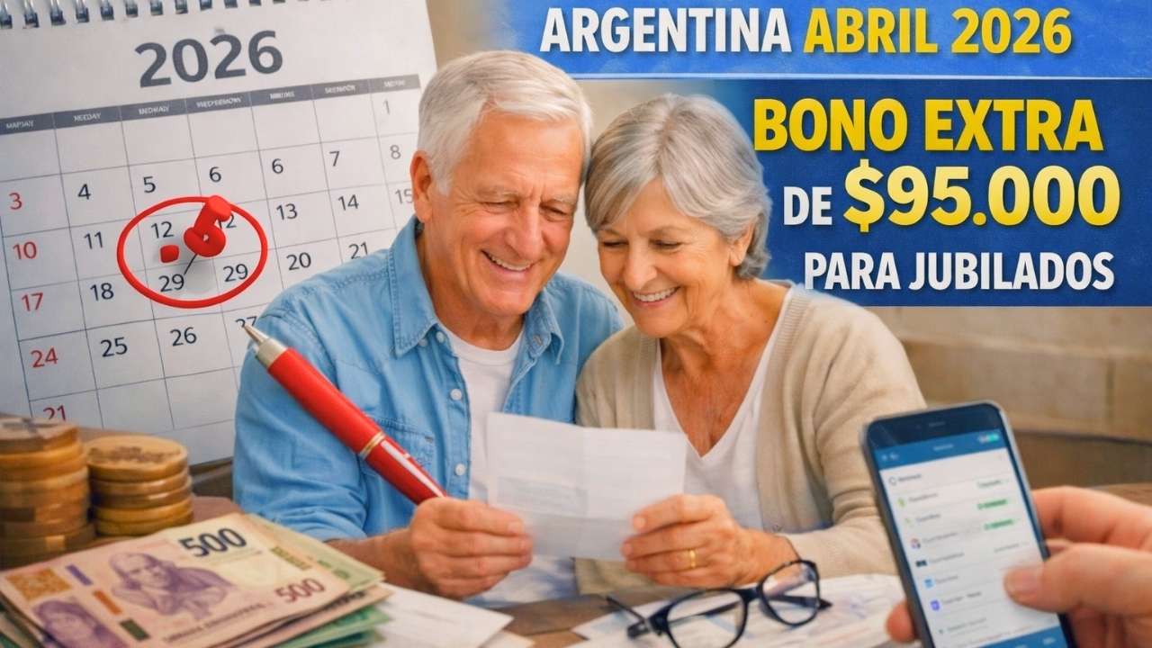 Argentina Abril 2026: Bono Extra de $95.000 para Jubilados, Requisitos Actualizados y Fechas de Cobro