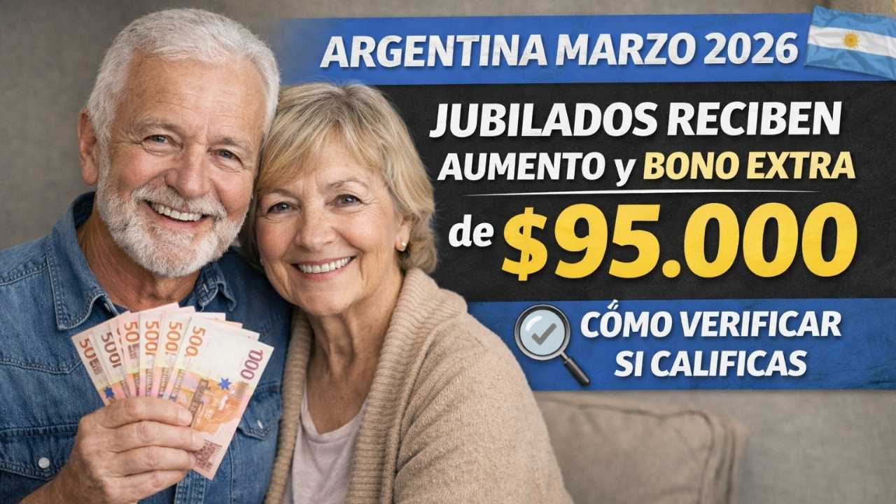 Argentina Marzo 2026: Jubilados Reciben Aumento y Bono Extra de $95.000, Cómo Verificar si Calificas
